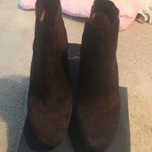 Brown Suede Via Spiga Booties